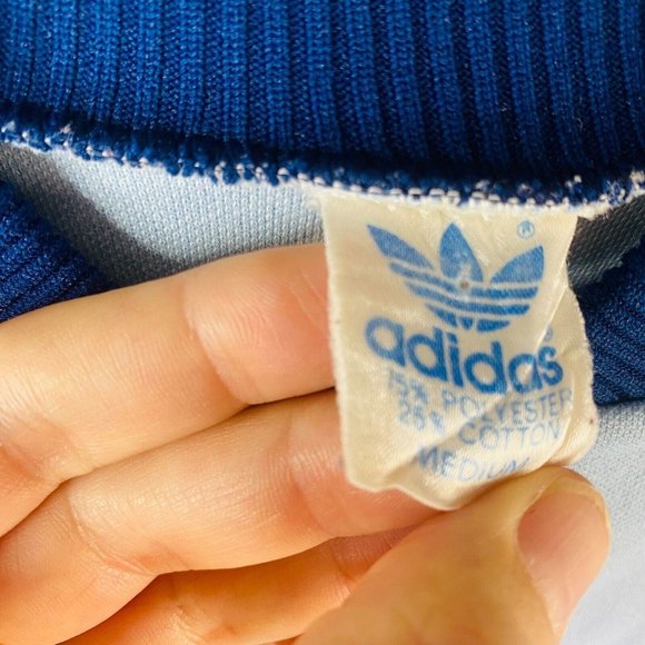 Adidas Vintage 70's Blue Track Jacket Size Medium - Picture 4 of 10